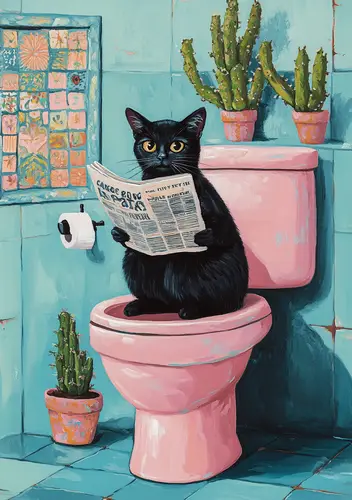 SDOYUNO Painting By Numbers Acrylic Bathroom Black Cat Drawing By Numbers Personalized Gift Handwork Diy Living Room Decoration - Image 17