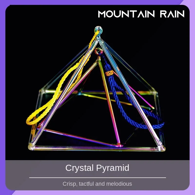 Crystal Singing Pyramid Diapason Set Healing Yoga Meditation Set Ciotole Sonore E Strumenti Spirituali Terapia Diapason