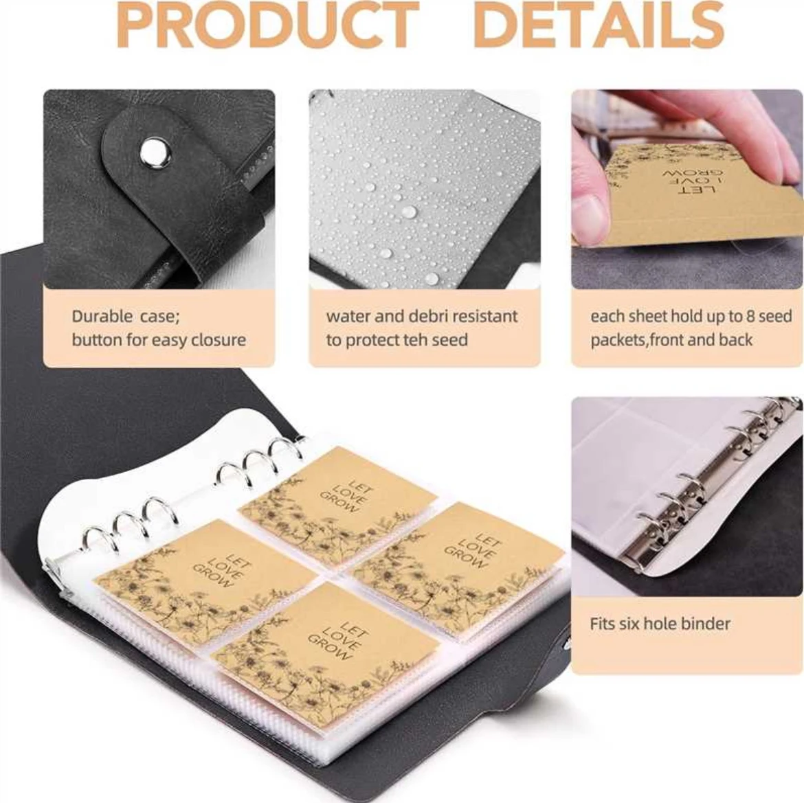 Resealable Seed Storage Envelopes - Organizers & Saver Packets with Storage Box