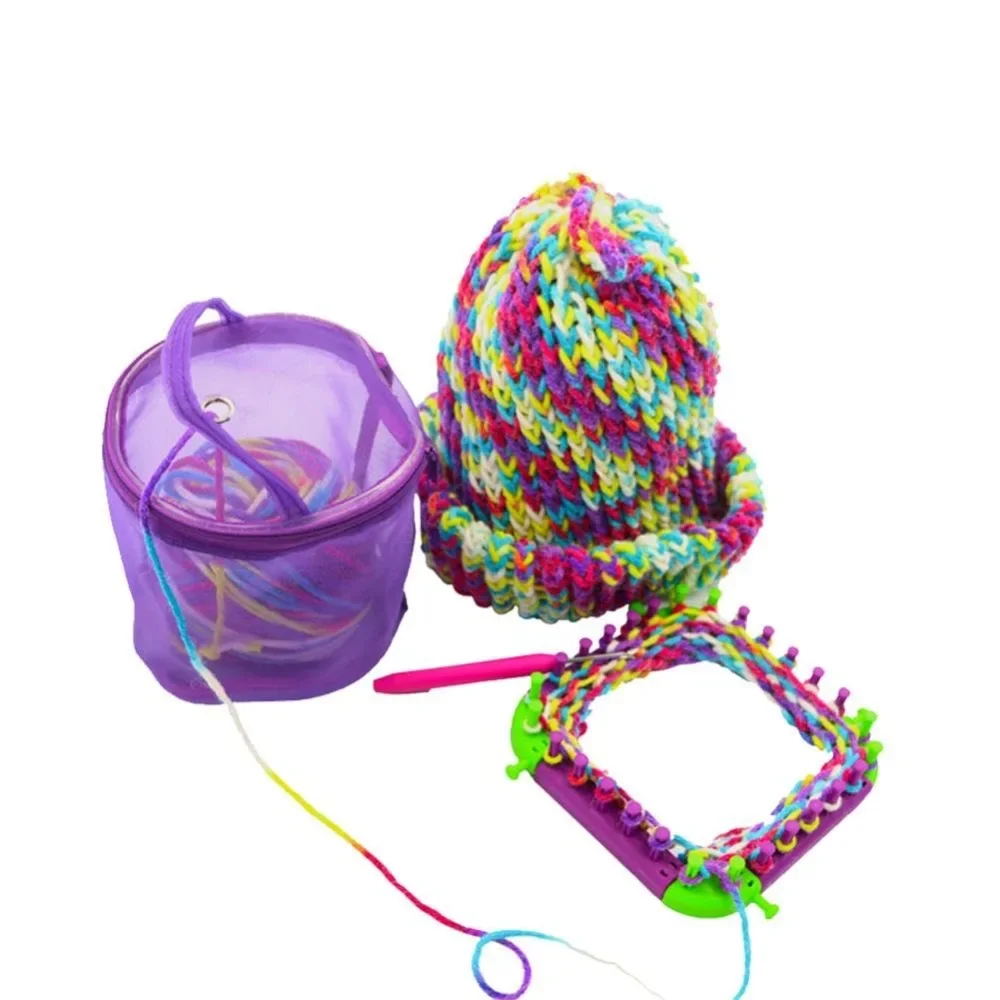 Yarn Storage Bag Yarn Storage Organizer S/L Portable Knitting Yarn Balls Storage Case Small Round Empty Mesh Bag Basket Organizer Crochet Carrier Sewing Accessories