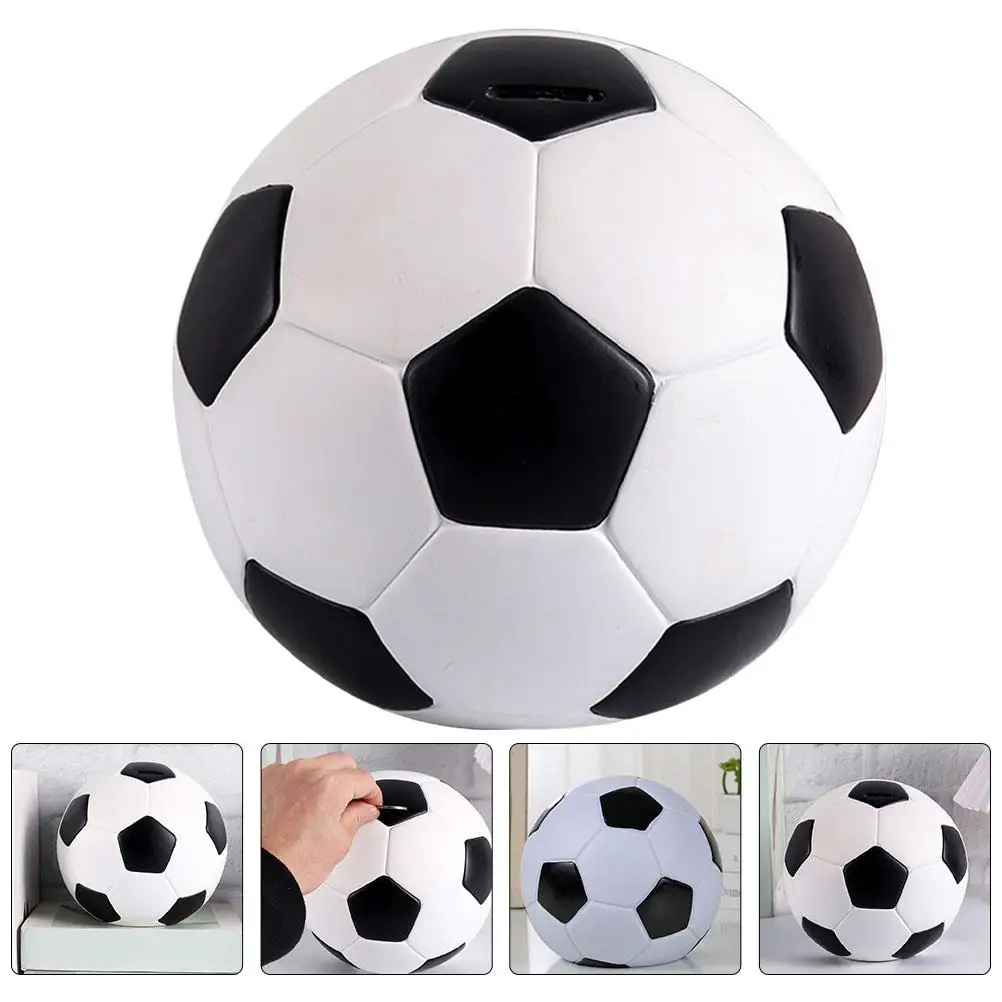 Tin Football Piggy Bank Car Decor Kids Coin Money Basketball Boys Travel Ornaments for 2