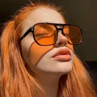 Vintage hommes femmes grandes lunettes de soleil hommes nuances carrées marque concepteur unisexe lunettes de soleil lentille noire mâle femme lunettes de soleil UV400 3