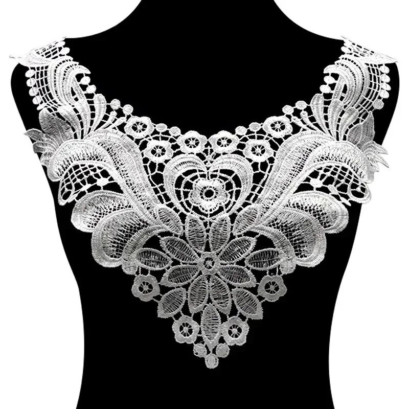 Beautiful Lace Collars European Style Floral Embroidery Decorative Collar Woman's Garment Accessories