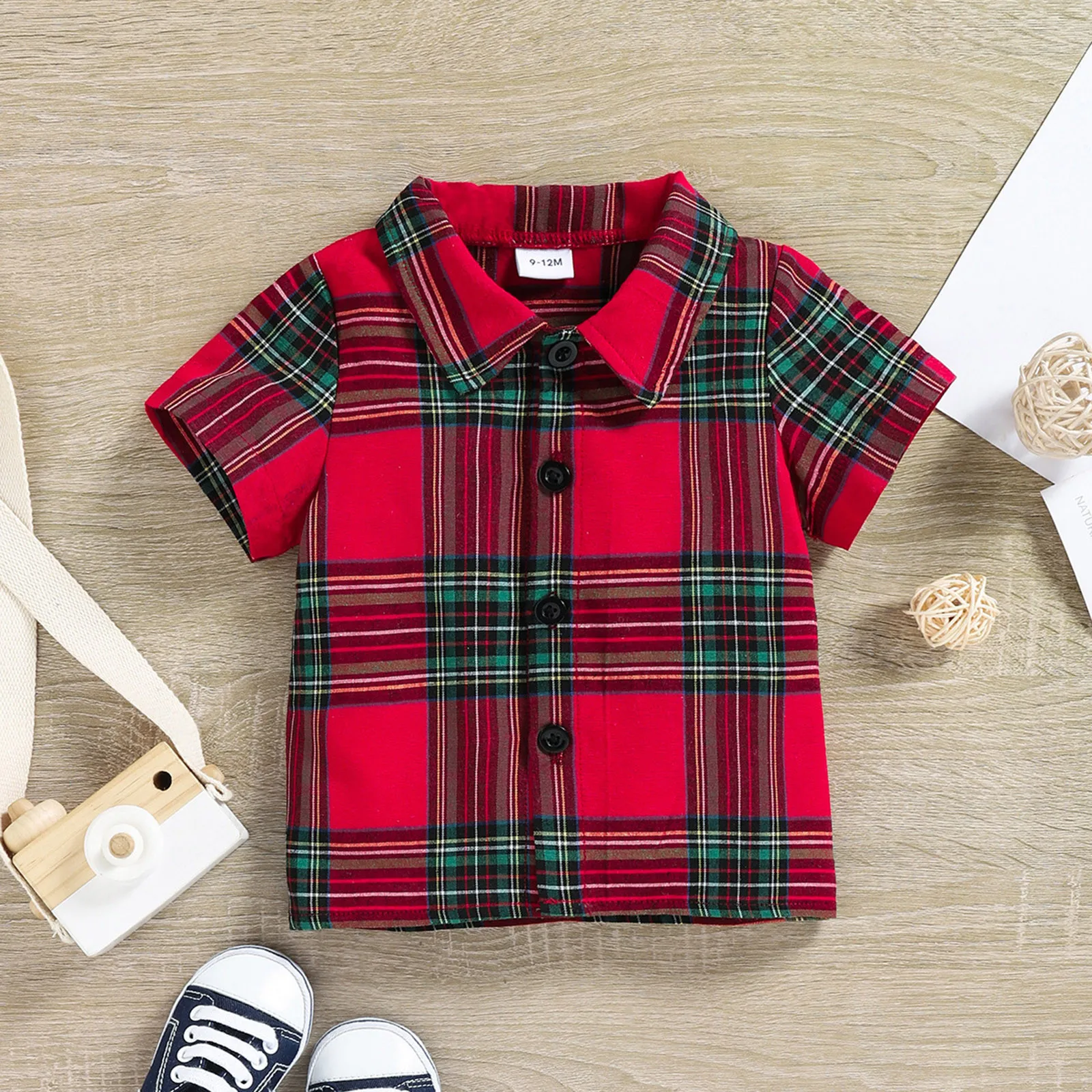 Kids Toddler Baby Girls Spring Summer Plaid Cotton Short Sleeve Shirt Jeans Shorts 6 Month Old Baby Boy Clothes Out Fit