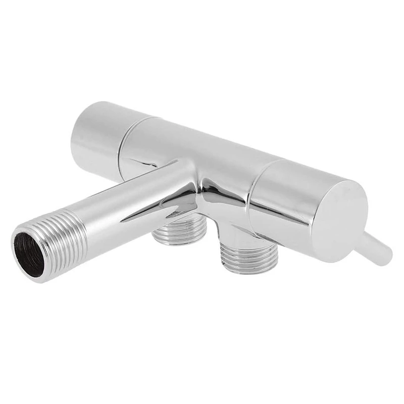 

Угловой вентиль для раковины ABSF, хромированный настенный клапан G1/2, двойной выходной адаптер, регулируемый поток, для смесителей для раковины в ванной комнате, туалете