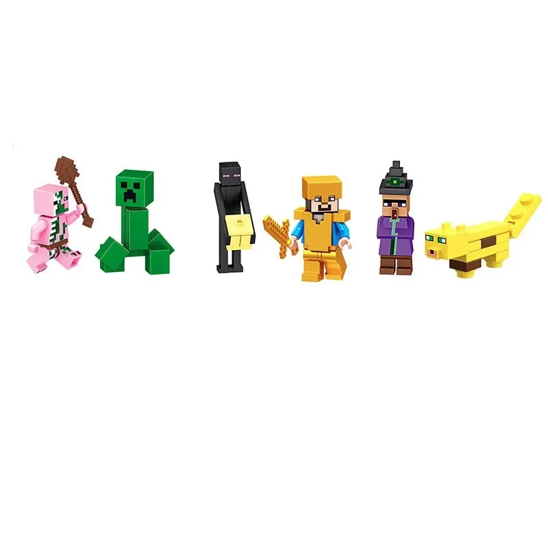 Building blocks figures humanoid dolls toys mini figures children's toys birthday presents cartoon charac for building block toys