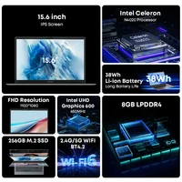 CHUWI HeroBook Plus 15.6'' Laptop, 256GB SSD 8GB RAM, Windows 11 Laptop, 1TB SSD Expand, Intel Celeron N4020, 2K FHD IPS Display 2