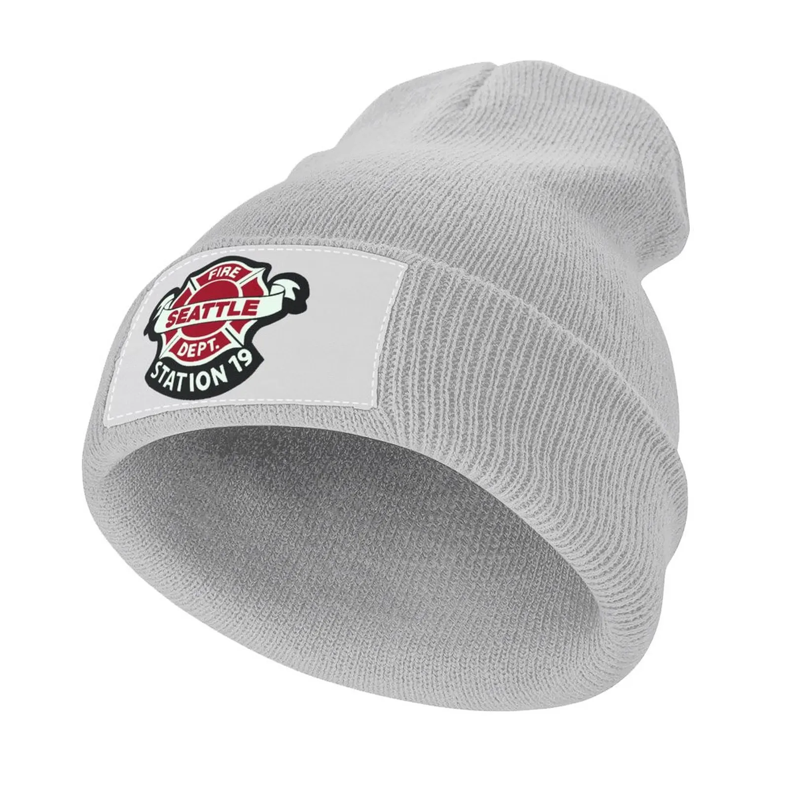 

Station 19 Patch Knitted Hat Wild Ball Hat Rave Women Hat Men's