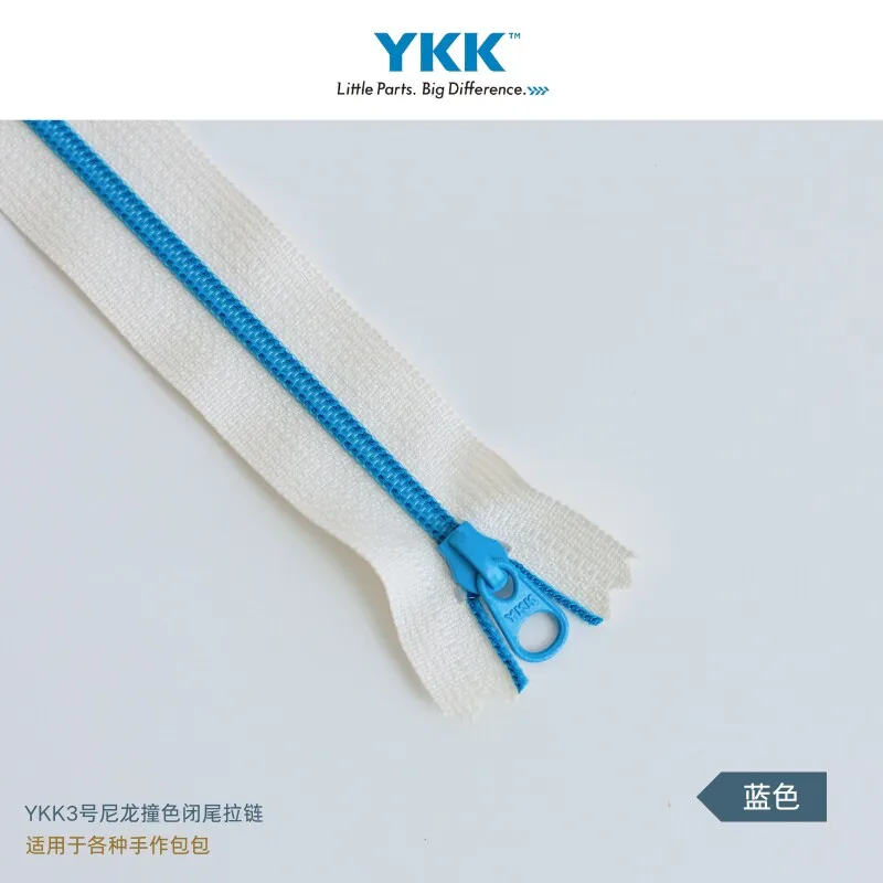 30 Stück YKK3 Kontrastierender Nylon-Reißverschluss mit geschlossenem Ende, Stoff, DIY-Zubehör, handgefertigte Tasche, 24 Farben, 12, 15, 20 cm – Detail 16