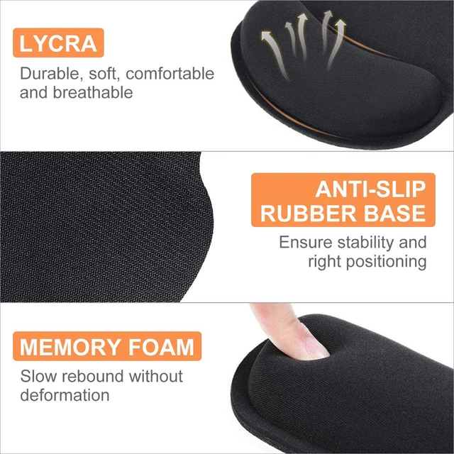 Tappetino Mouse Con Poggiapolsi In Gel - Morbido, Antiscivolo, Per Gaming E Ufficio | Base In Gomma, Superficie Precisione - Foto 9