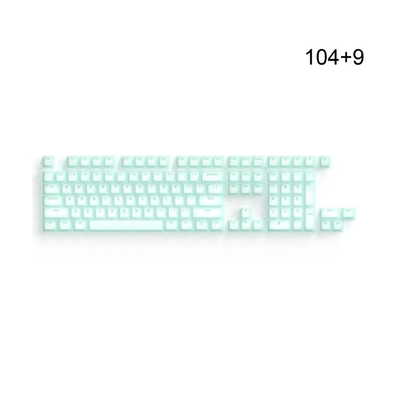 Teclas Pudim Abs Silicone Silenciosa Chave Cap Conjunto Keycaps para 21 61 87 104 108 Teclas Mecânica Teclado Substituição Keycap 104 - Imagem 3