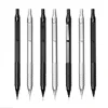 M&G Metal Mechanical Pencil Set with Refills Black Silver 0.3,0.5,0.7,0.9mm Art Drawing Sketch 2B Pencils Student Writing Tools 6