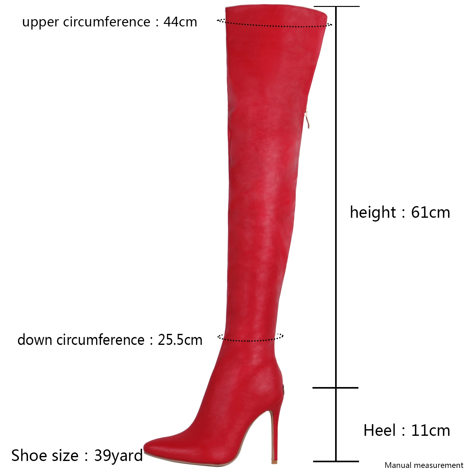 Women Boots Sexy Stiletto Heels Big Size 46 Women Thigh High Boots Winter Pu Leather Over The Knee Female Shoes