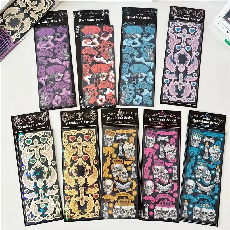 MINKYS New Arrival 3pcs 6pcs Kawaii Bear Ribbon Laser Bling Stickers DIY Scrapbook Stickers Confetti Decoration DIY Photo Frame - Image 11