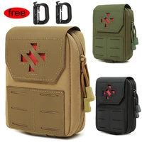 Molle First Aid Pouch Empty Medical Bag IFAK Tactical Rip-Away Pouches Small Bug Out Bags Trauma Medical Bag D-ring Clip Locking 1