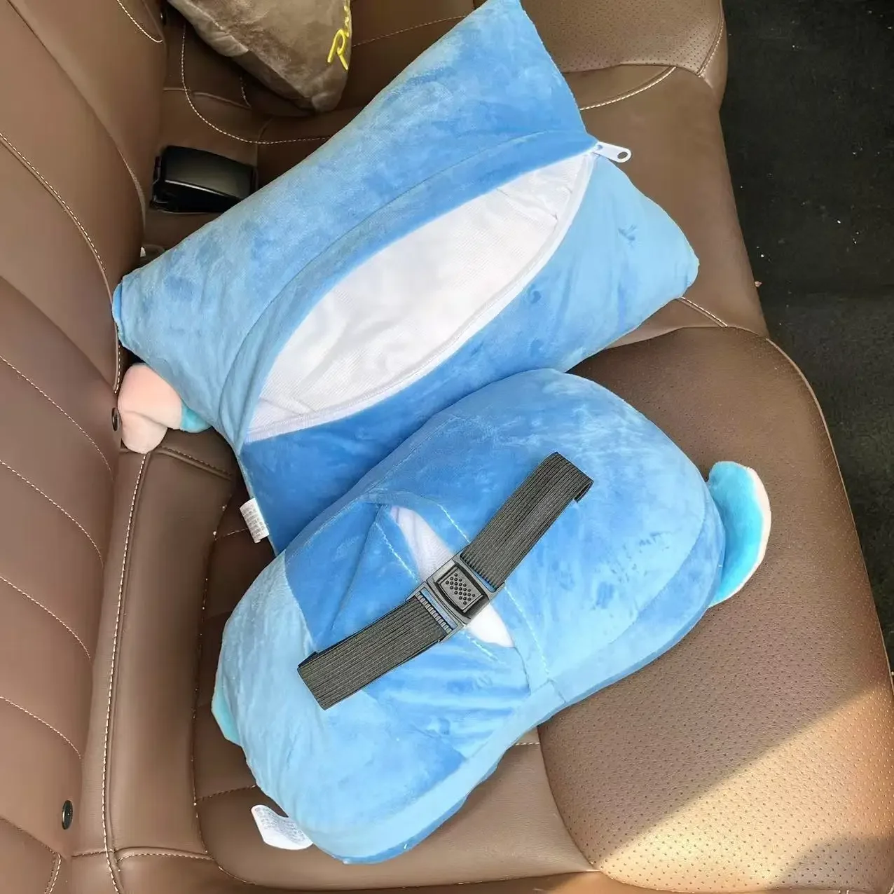 Cartoon Stitch Pooh Bear Headrest Comfortable Back Cushion Car Decor Throw Pillow Stuffed Anime Cushion Girl Washable Gifts 5