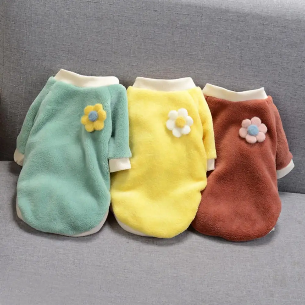 Vest Shirt Sweater Winter Warm Plush Two-legged O-neck Dog Puppy Pet Clothes