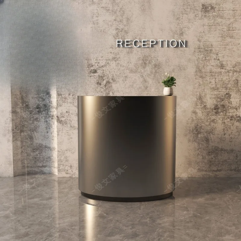 Church Pulpit Showroom Small Bar Arc Restaurant Beauty Salon Steel Front Desk Hotel Reception Desk Atril Conferencia Podium