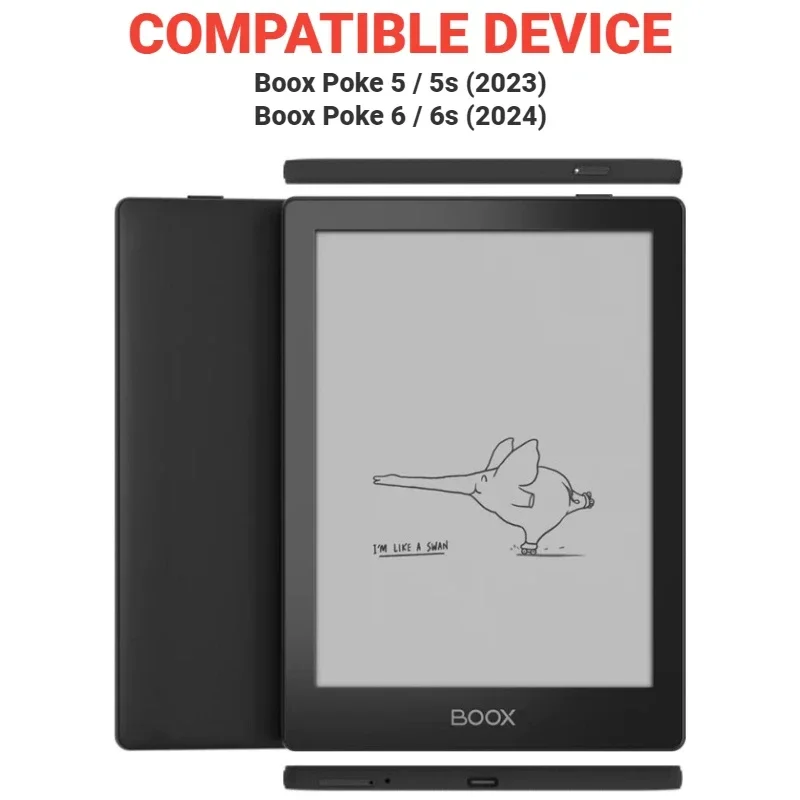 Onyx Boox Go 6 Y-Folding Stand Cover with TPU Back + Free Screen Film
