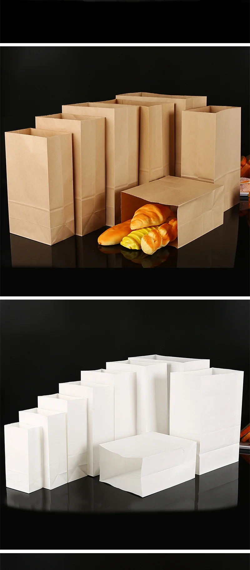 25/50 Stück Kraftpapiertüten braun exquisite Geschenktüte recycelbare Taschen zum Mitnehmen Lebensmittel Backen Verpackungsbeutel Süßigkeiten Aufbewahrung Großhandel – Detail 5
