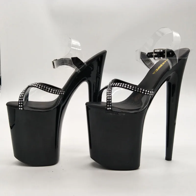 

LAIJIANJINXIA New 20CM/8inches PVC Upper Fashion Sexy Exotic High Heel Platform Party Women Sandals Pole Dance Shoes E048