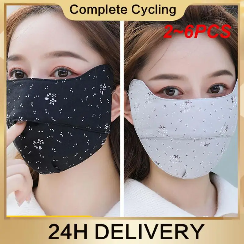 

2~6PCS Washable Cotton Cloth Aesthetics Versatility Mask Masks Wind Masks Exquisite Patterns Soft Windproof