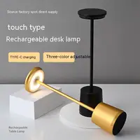 LED Aluminum Alloy Waterproof Rechargeable Desk Lamp Touch Dimming Metal Table Lamps For Bar Living Room Reading Camping Light 2