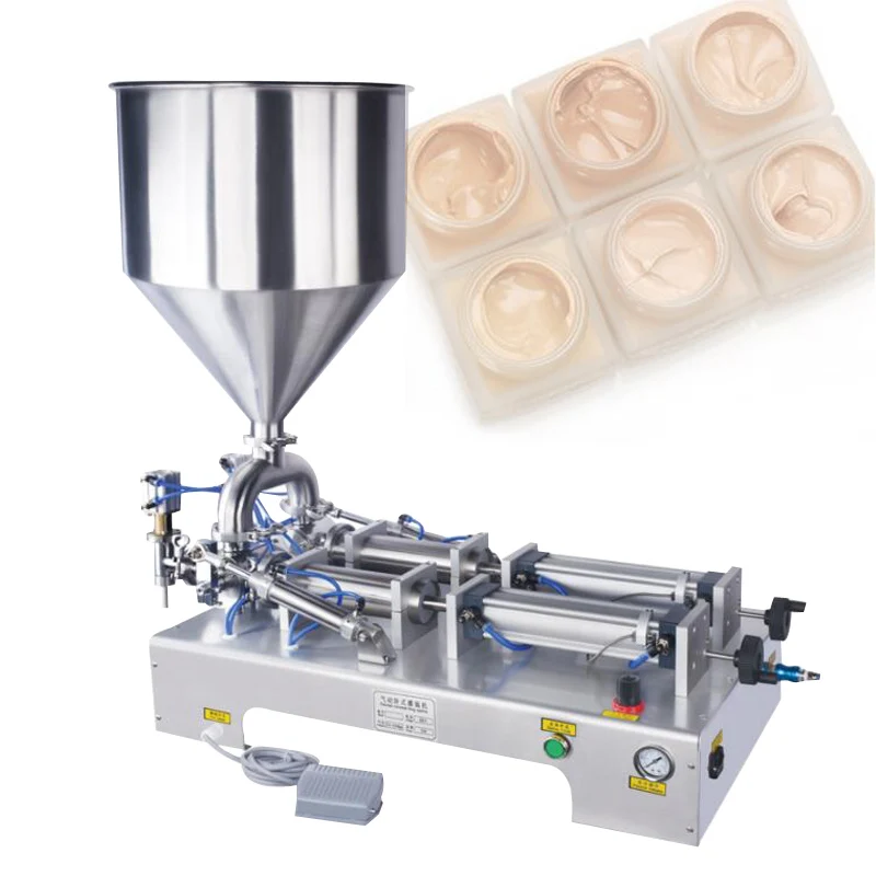 

Horizontal Commercial Quantitative Paste Filling Machine Automatic Double-Head Cosmetics Honey Paste Liquid Filling Machine