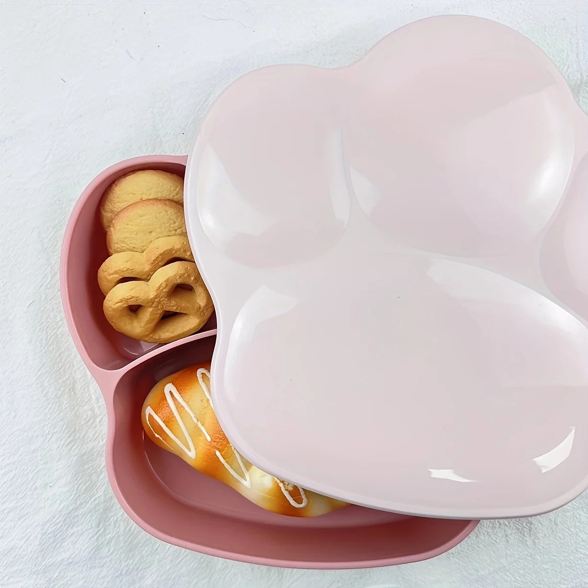 2pcs- Bento lunch box plate-a covered food storage container used for offices, schools, camping and picnicking, kitchen supplies