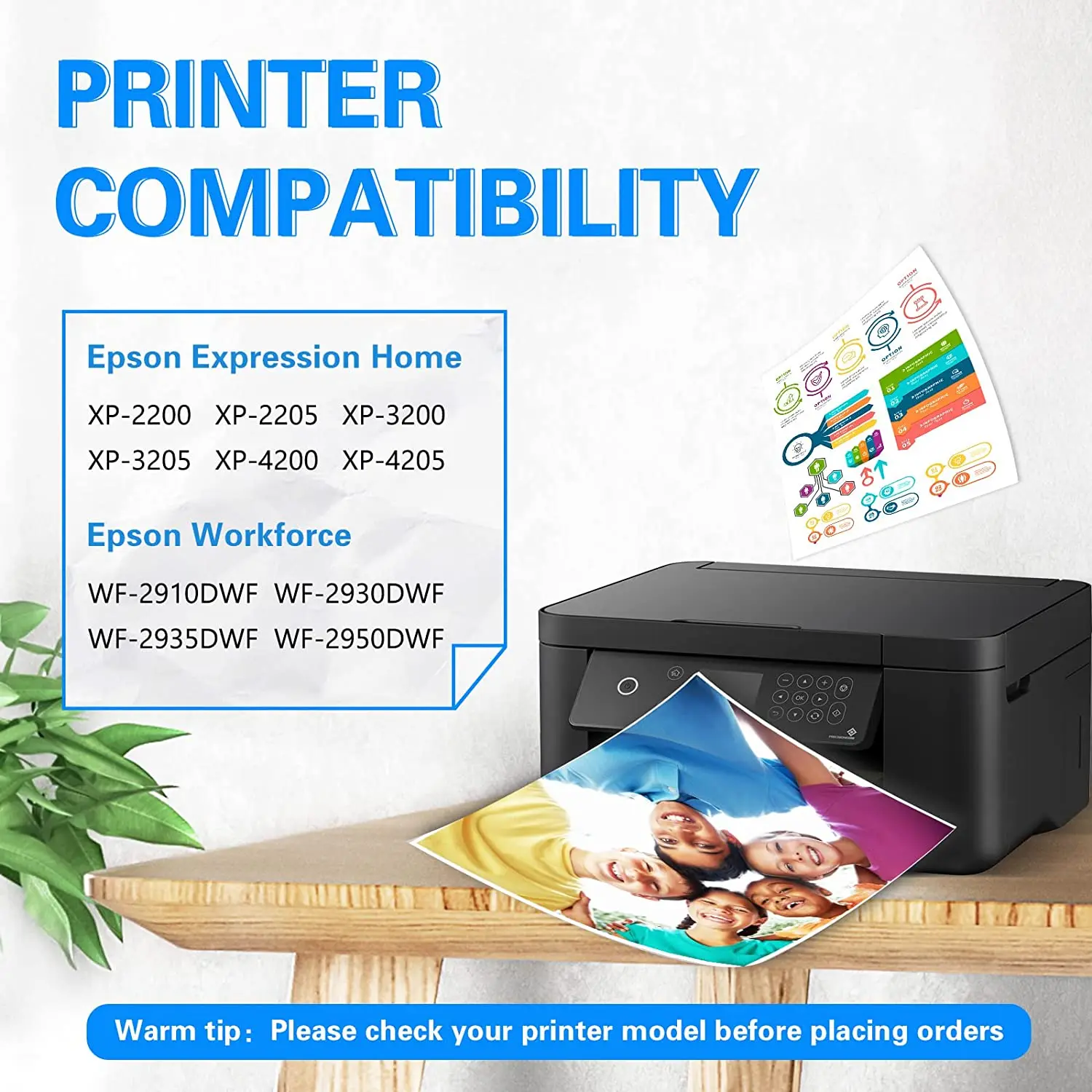 Cartuchos de Tinta Compatíveis com Epson Expression Casa xp 2200 2205 3200 4200 Força de Trabalho wf 2935dwf 2930dwf 2910dwf 604 604xl - Imagem 4