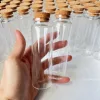 6 pcs 26x37x120mm 100ml Glass bottle With Stoppers, Glass Jars with Cork Candy Spice Jars for Art Crafts Wedding Favors 3