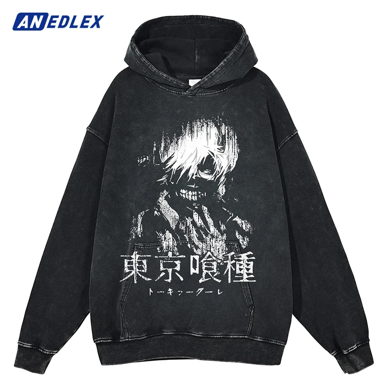 

Мужская винтажная толстовка с капюшоном, черная толстовка в стиле хип-хоп, Осенний хлопковый пуловер с капюшоном в стиле Харадзюку