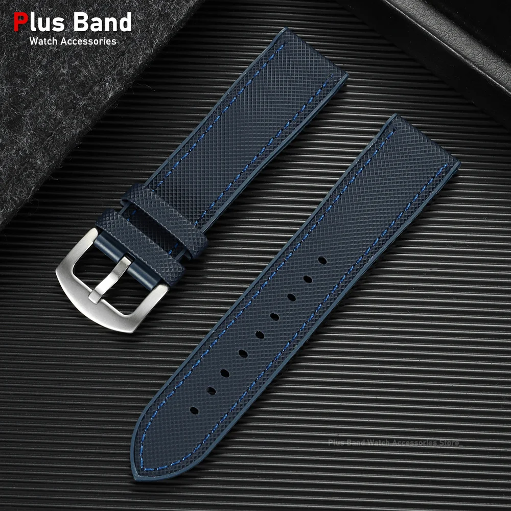 Nylon Sailcloth Rubber Hybrid Waterproof Watch Strap Bracelet