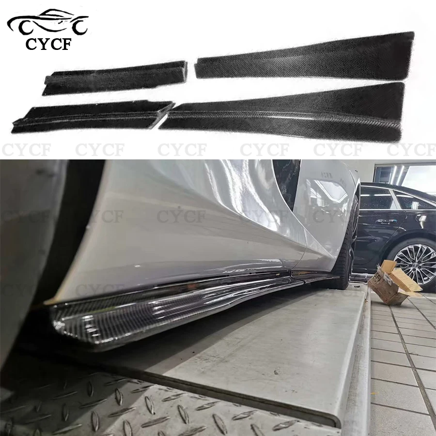 

High quality Carbon Fiber Side Skirts For McLaren 12C-MP4 650S Splitters Cupwings Winglets Canards Apron Upgrade Body Kit