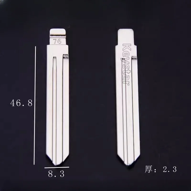 10pcs/lot Metal 76# KD Car Key Blank Flip Remote Blade NO.76 Metal Spare Key Head for KD KEYDIY VVDI Xhorse Remote for JAC car remote key,car key