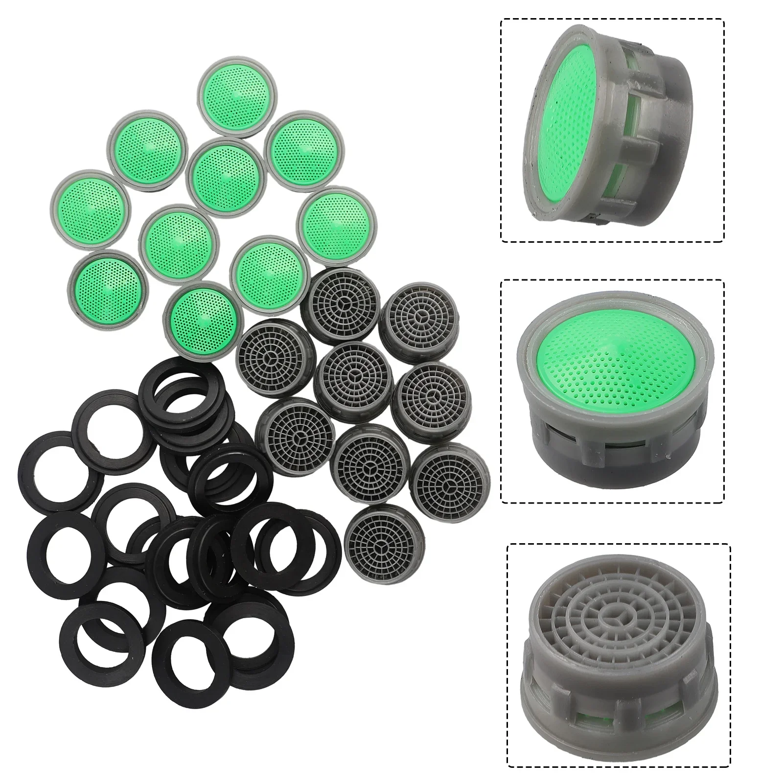 20Pcs Faucet Aerator ABS Plastic Water Saving Faucet Tap Aerator Replacement Parts 21mm Insert Sink Basin Tap Filter Faucet Aerator Faucet Water Filter Faucet Filter