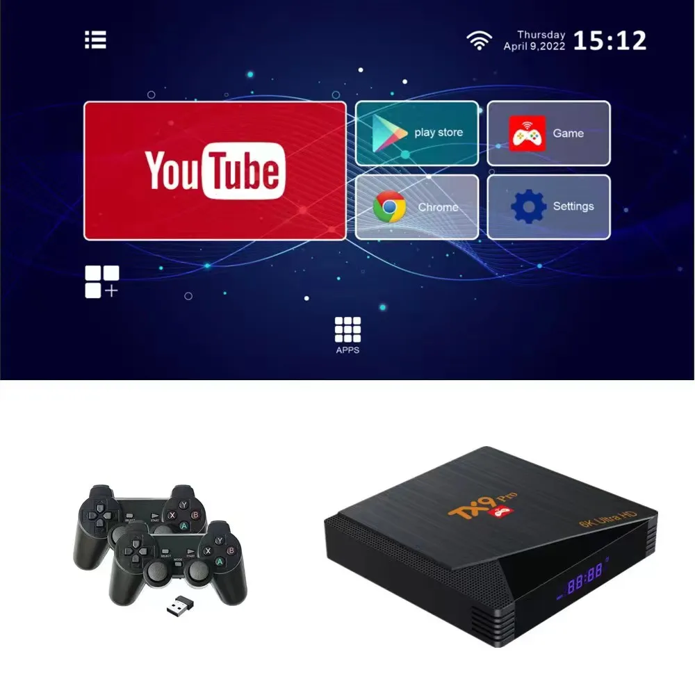 TX9 Pro Android 10.0 Set Top Box 4K HD Dual Brand 2.4G 5.8G WiFi Media Player AIIwinner H313 Smart TV Box With 10000 Games