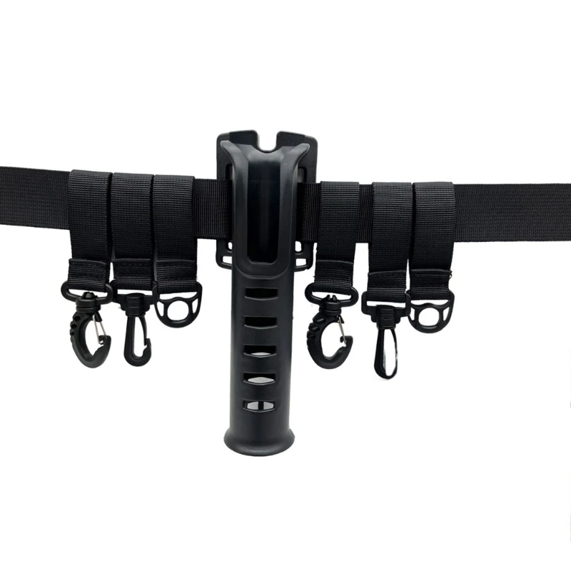 Portable Fishing Wader Belt Rod Holder Fishing Gear Tackles Accessories  Adjustable Waist Belts Fishing Rod Holder Pole Inserter