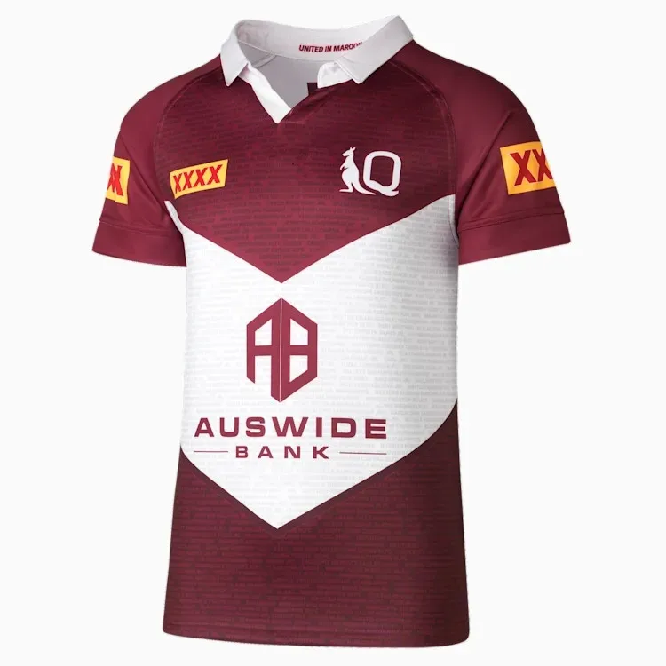 

QLD Maroons 2023 Captain's Run Jersey 2023/24 QUEENSLAND MAROONS STATE OF ORIGIN RUGBY TRAINING JERSEY SHORTS size S---5XL