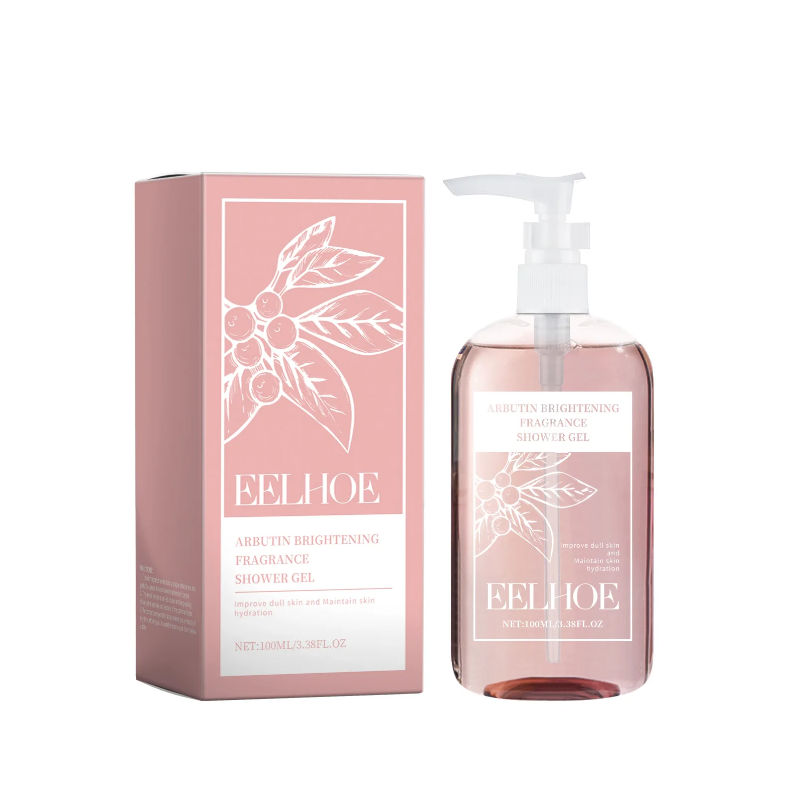 EELHOE Nicotinamide Whitening Shower Gel Nourish Body Cleaning Moisturizing Skin Tightening Arbutin Shower Gel Body Wash 100ml