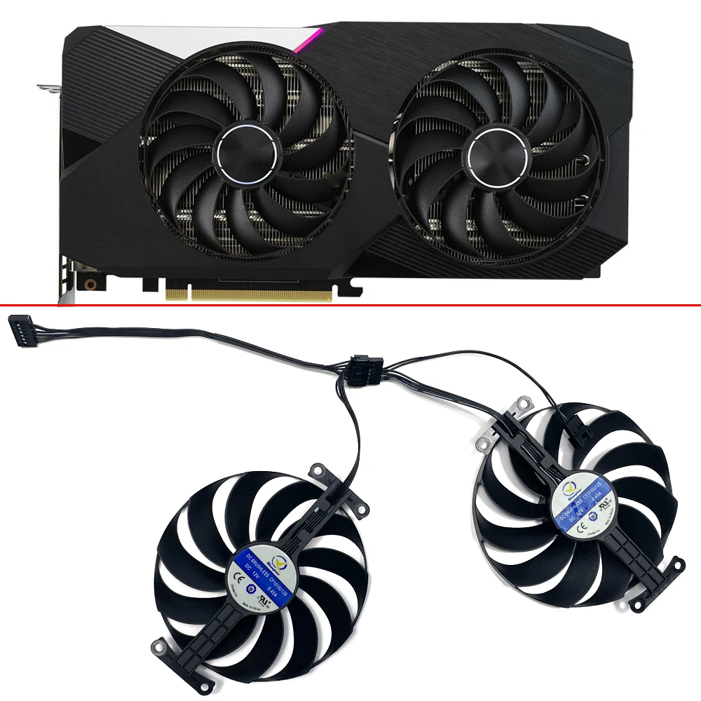Nuovo 2 Pz 7Pin 95Mm Muslimt129215Su Rtx3060 3070 Gpu Ventola Per Asus Rtx 3060 Ti 3070 Doppia Oc Sostituzione Ventola Della Scheda Grafica