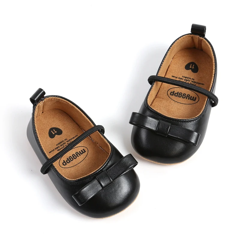 New Baby Girls Shoes Princess Cute Bowknot Non-slip Rubber Soft-Sole Flat PU First Walker Infant Footwear Crib Shoes baby shoes children flats