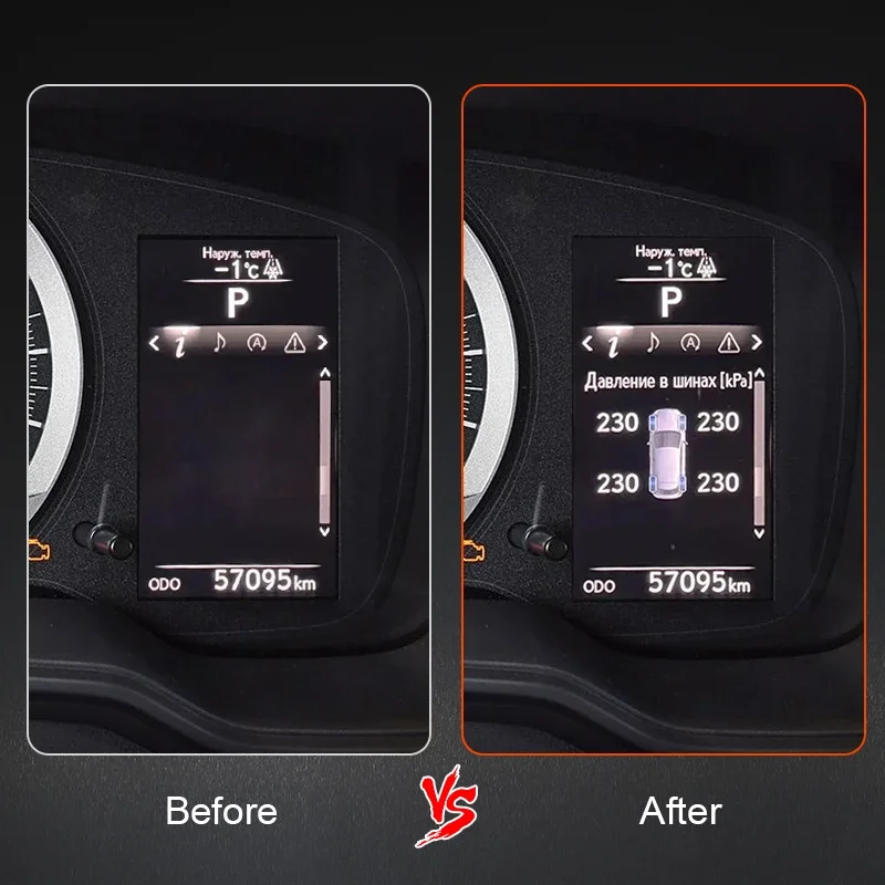 Car TPMS Tire Pressure Monitoring Display System Tire Pressure Monitor Security Alarm For Toyota Corolla Altis -