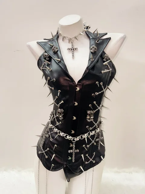 Spikey Metal Halter Neck Top 5