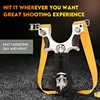 Laser slingshot High Quality Alloy Slingshot Flat Rubber Band Hunting Shooting Outdoor Catapult Hunting Slingshot 2