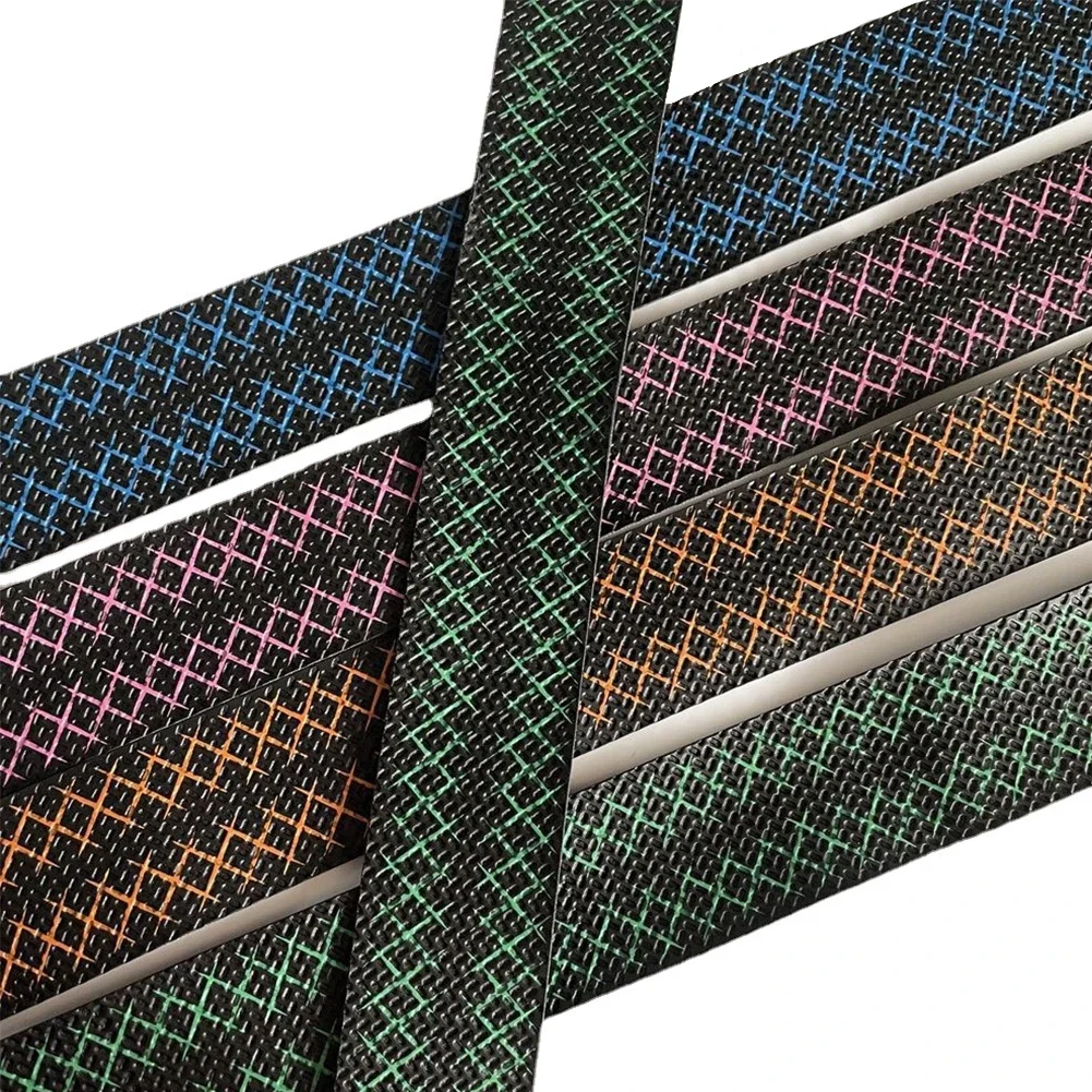 1Pc PU Leather Shock-proof Embossing Racquet Handle Grip Anti-Slip Slingshot Racket Fishing Rod Winding Band Sports Handle Grip