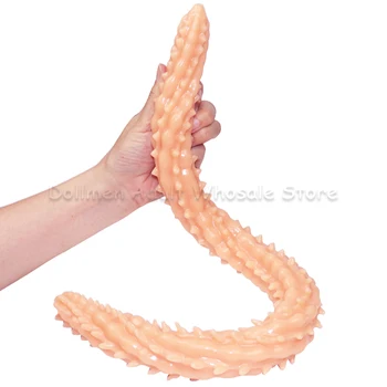 Super Long 61cm Dragon Scale Tentacle Dildo Raised Polka Dot Double Head Dildos Women Lesbian Masturbator Fake Penis Gay Sex Toy 2