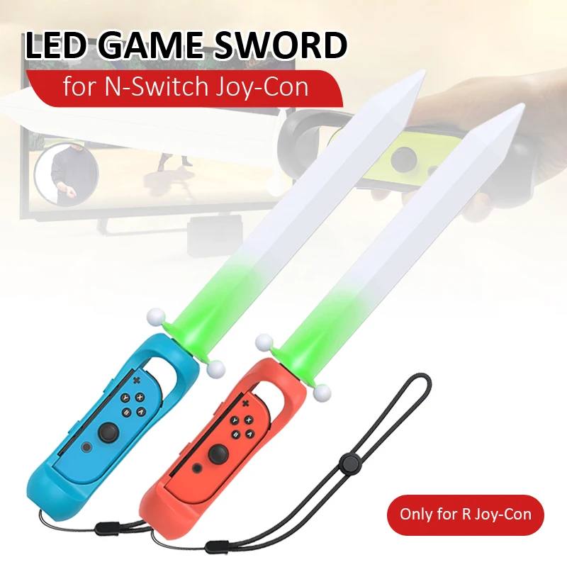 2022 Nuova Spada Da Gioco A Led Per Nintendo Switch Oled Joy-Con Hand Grip Sword Supporta La Leggenda Di Zelda/ Skyward Sword Giochi Hd