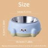 Cute pet bowl - Stainless steel inner bowl. Easy to clean. Equipped with a cute big eye design. Suitable for dogs and cats. 2