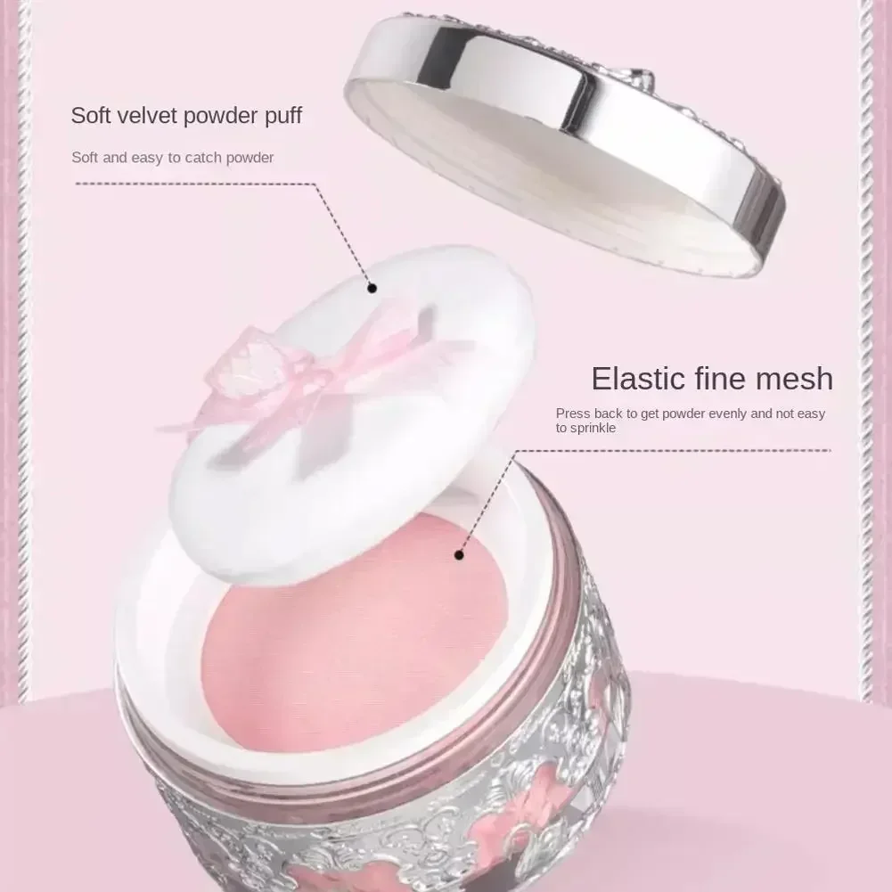 Flower Knows Swan Ballet Setting Rose Scent Loose Powder Makeup Matte Finishing Oil Control Setting Powder Make-up For Women setting powder loose powder face powder